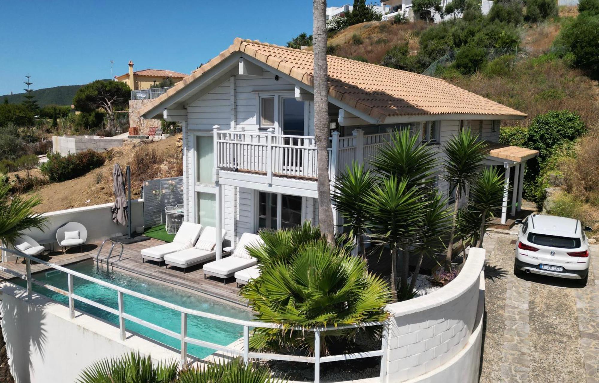 Increible Villa De Madera Con Vistas Al Mar Algeciras Buitenkant foto